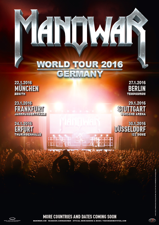 S-au pus in vanzare bilete suvenir pentru concertele Manowar din Germania 2016!